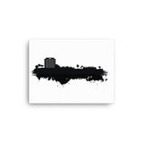 Hub City Skyline: Black | Canvas