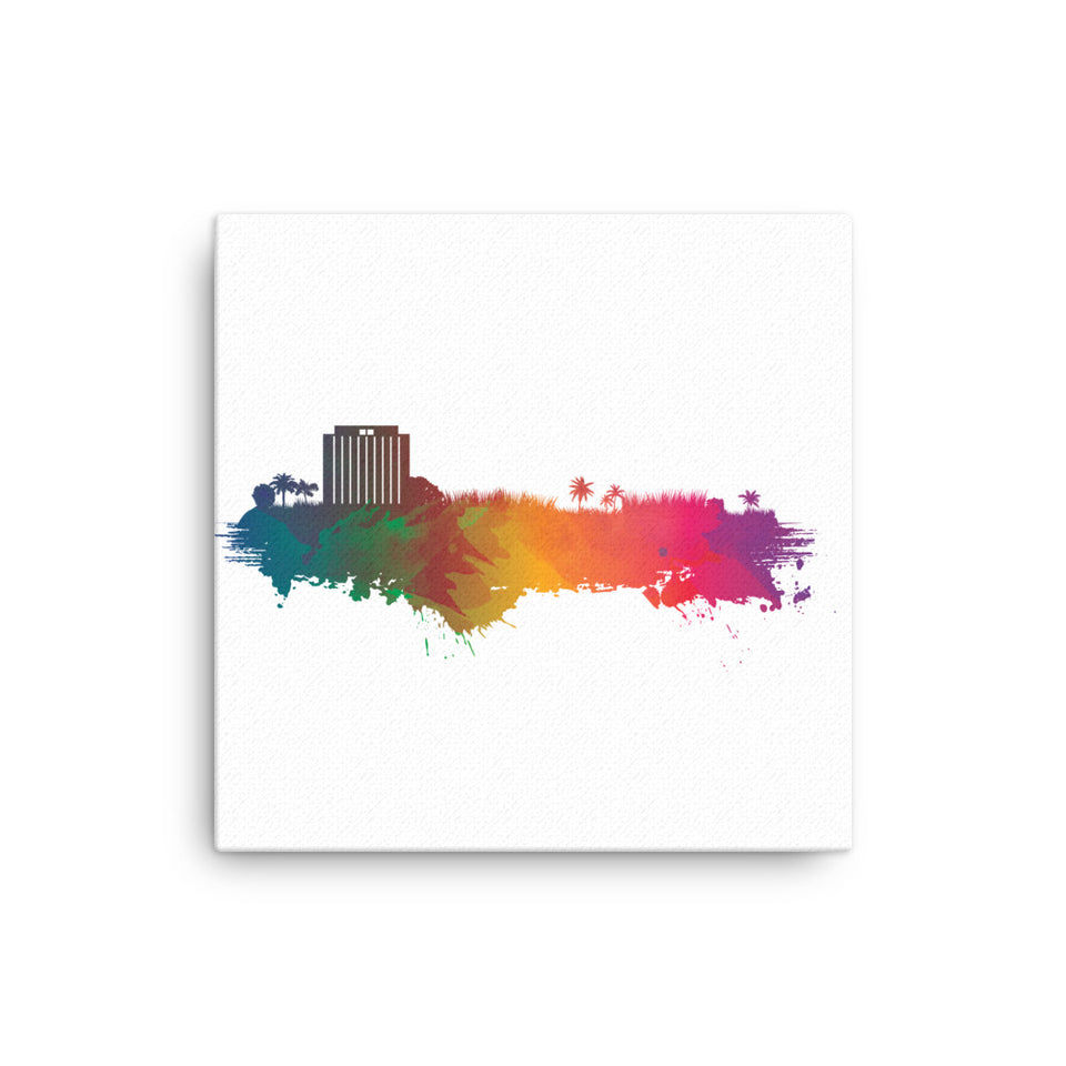 Hub City Skyline: Rainbow | Canvas