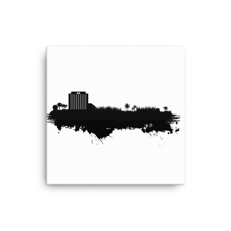 Hub City Skyline: Black | Canvas