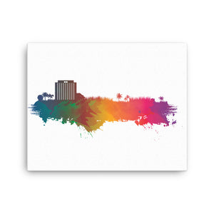 Hub City Skyline: Rainbow | Canvas