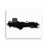 Hub City Skyline: Black | Canvas