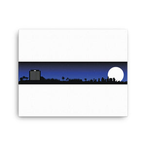 Hub City Nights (Blue) Canvas