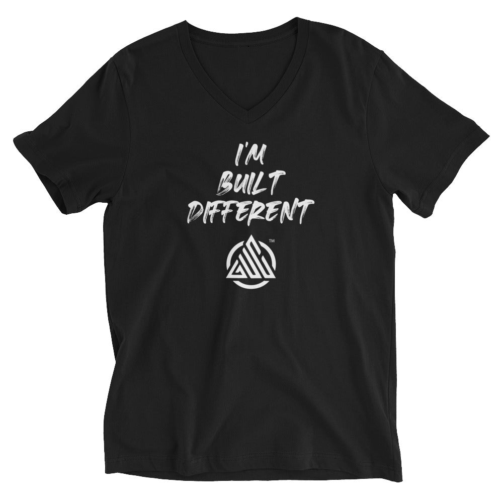 I'm Built Different | Unisex Short Sleeve V-Neck T-Shirt